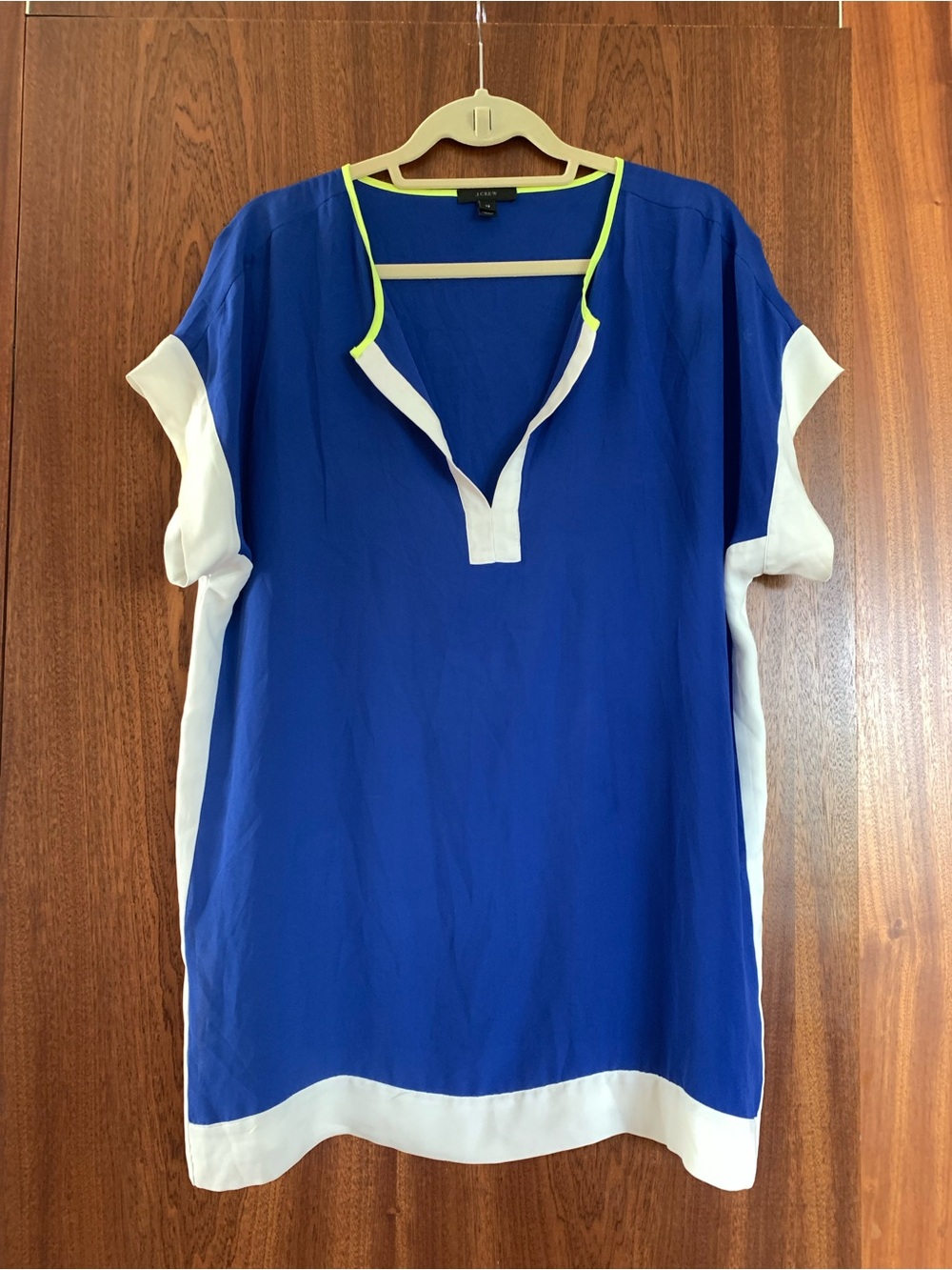 J. Crew Blue and White Tunic Coverup